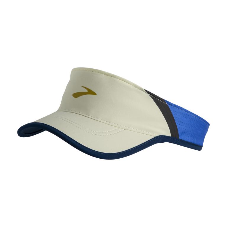 Brooks Men's Base Running Visor - Bluetiful/Honeydew FloralWhite/Indigo Rush (AQMX59286)